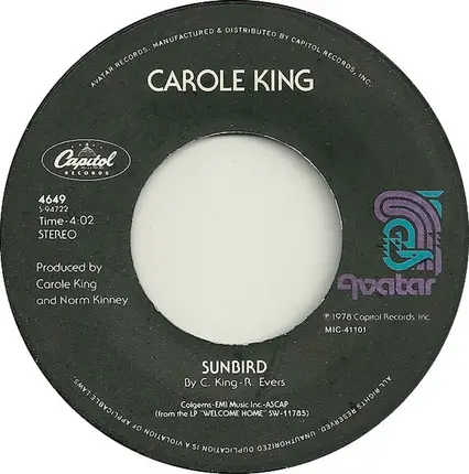 Carole King - Morning Sun / Sunbird