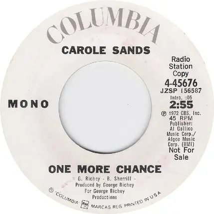 Carole Sands - One More Chance