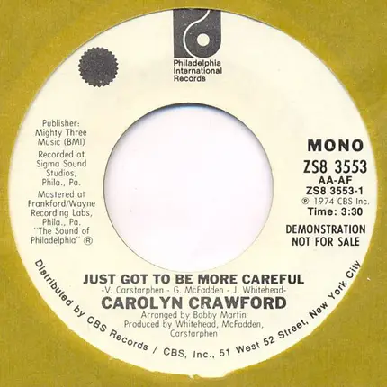 Caroline Crawford - Just Got To Be More Careful