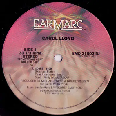 Carol Lloyd - Score / Shake Me Wake Me