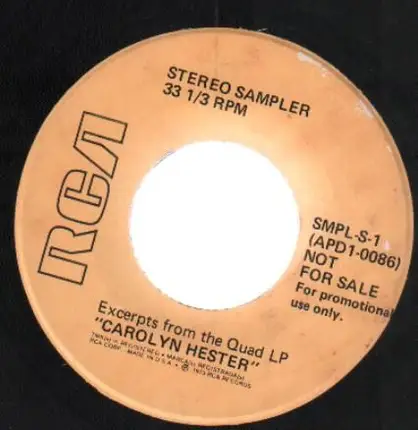 Carolyn Hester - Excerpts From The Quad LP