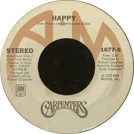 Carpenters - Only Yesterday / Happy