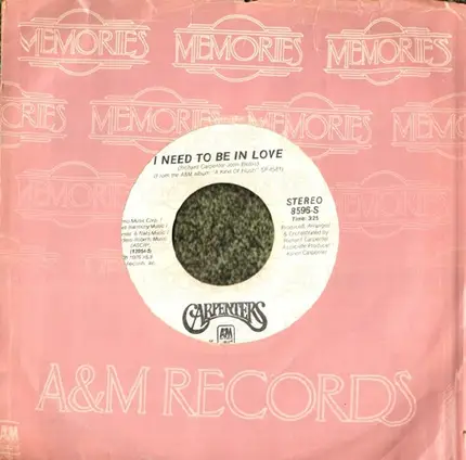 Carpenters - I Need To Be In Love