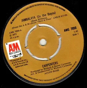 The Carpenters - Jambalaya (On The Bayou)