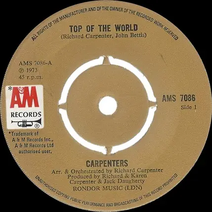 Carpenters - Top Of The World