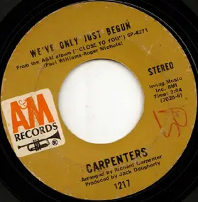 The Carpenters - We've Only Just Begun / All Of My Life