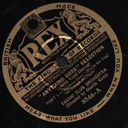 Casani Club Orchestra - "Anything Goes" Selection