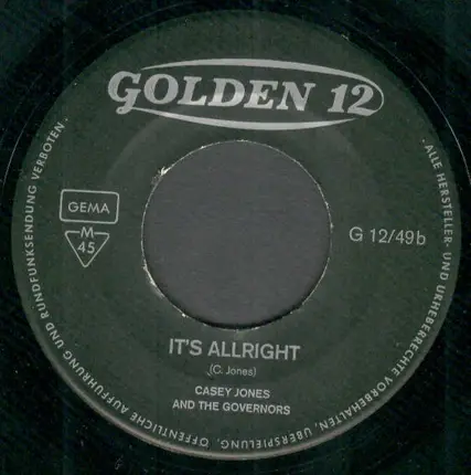 Casey Jones & The Governors - Come On And Dance