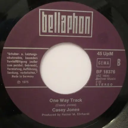 Casey Jones - Voodoodoodudney / One Way Track