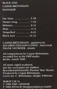 CD - Caspar Brötzmann Massaker - Black Axis