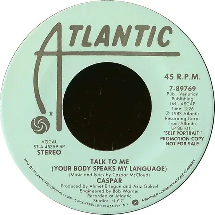 Caspar McCloud - Talk To Me (Your Body Speaks My Language)