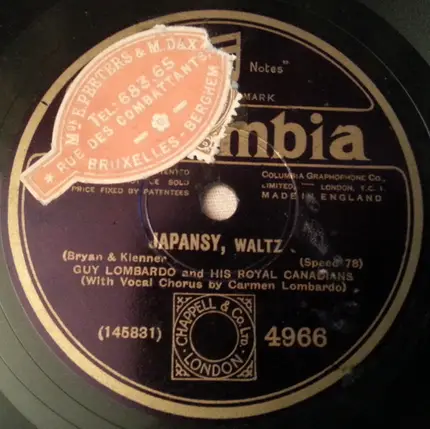 Cass Hagan & His Park Central Hotel Orchestra / Guy Lombardo And His Royal Canadians - The Varsity Drag / Japansy