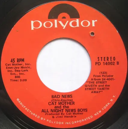 Cat Mother And The All-Night Newsboys - Good Old Rock 'N Roll / Bad News