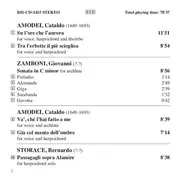 CD - Amodei / Zamboni / Storace - Cataldo Amodei