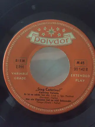 Caterina Valente • Paul Durand Et Son Orchestre - Sing' Caterina