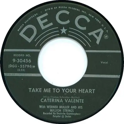 Caterina Valente With Werner Müller Und Sein Orchester - Baia / Take Me To Your Heart