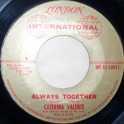 Caterina Valente - Always Together