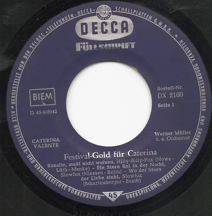 Caterina Valente - Gold Für Caterina Valente