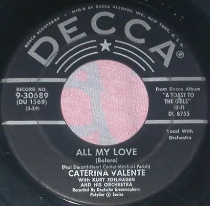 Caterina Valente - Kiss Of Fire / All My Love