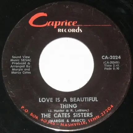 Cates Sisters - Mr. Guitar / Love Is A Beautiful Thing