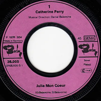 Catherine Ferry - Julia Mon Coeur