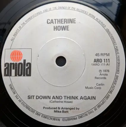 Catherine Howe - Sit Down And Think Again