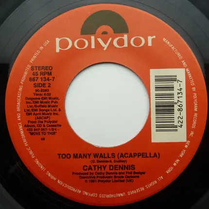 Cathy Dennis - Too Many Walls
