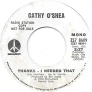 Cathy O'Shea - Thanks - I Needed That