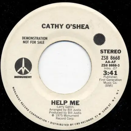 Cathy O'Shea - Help Me