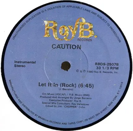 Caution - Let It In (Rock)