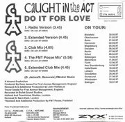 CD Single - Caught in the Act - Do It for Love