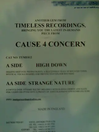 Cause 4 Concern - High Down / Strange Nature