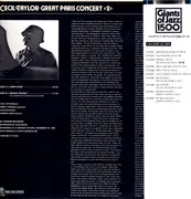LP - Cecil Taylor - Great Paris Concert '2' - OBI