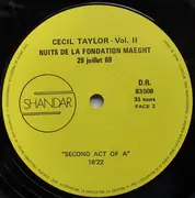 Double LP - Cecil Taylor - Nuits De La Fondation Maeght - 29 Juillet 69
