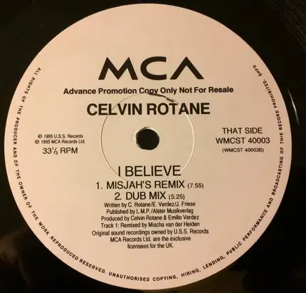 Celvin Rotane - I Believe