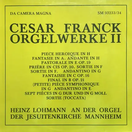 Franck - Orgelwerke II