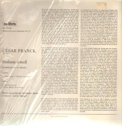 Cesar Franck - Sinfonie D-Moll D-Minor