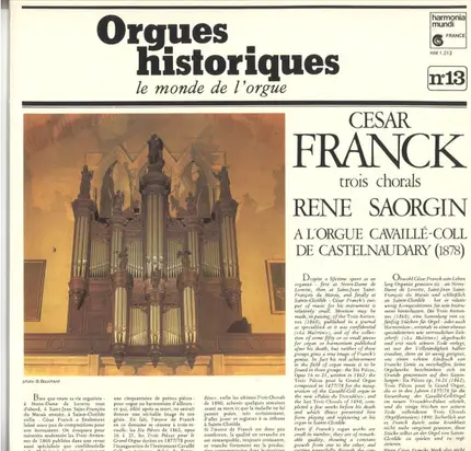 César Franck / René Saorgin - Trois Chorals