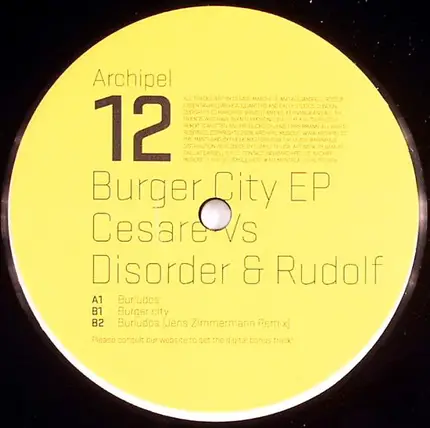 Cesare vs. Disorder & Rudolf - Burger City EP