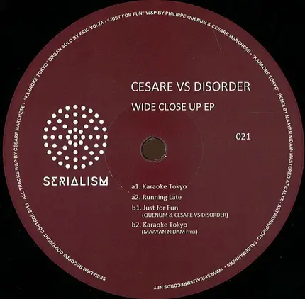 Cesare vs. Disorder - Wide Close Up EP