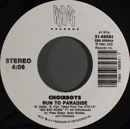 Choirboys - Run To Paradise / Gasoline