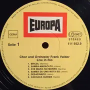 LP - Chor Und Orchester Frank Valdor - Live In Rio