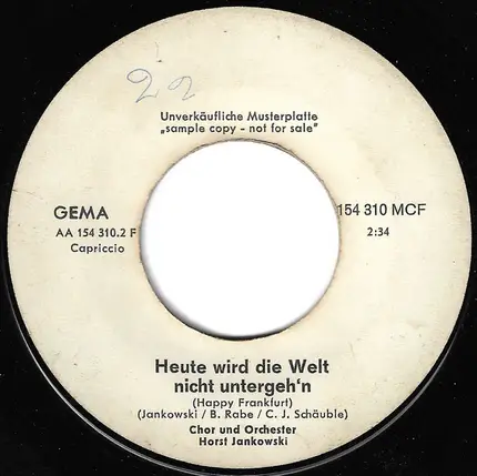 Chor Und Orchester Horst Jankowski - Barfuß Im Park