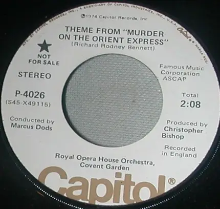 Chorus And Orchestra Of The Royal Opera House, Covent Garden - Theme From 'Murder On The Orient Express'