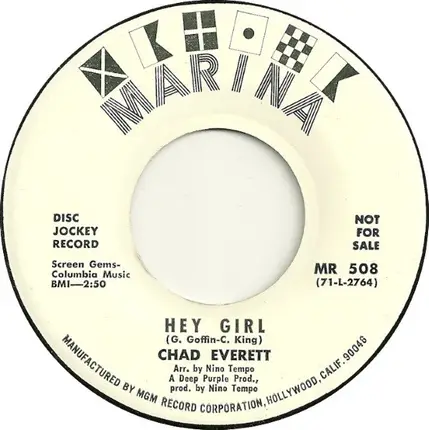 Chad Everett - You're My Soul And Inspiration / Hey Girl