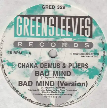 Chaka Demus & Pliers - Bad Mind