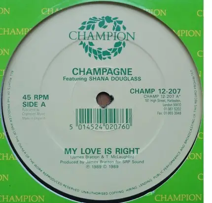 Champagne - My Love Is Right