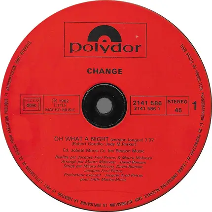 Change - Oh What A Night