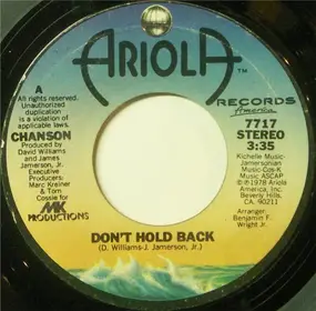 Chanson - Don't Hold Back / Did You Ever