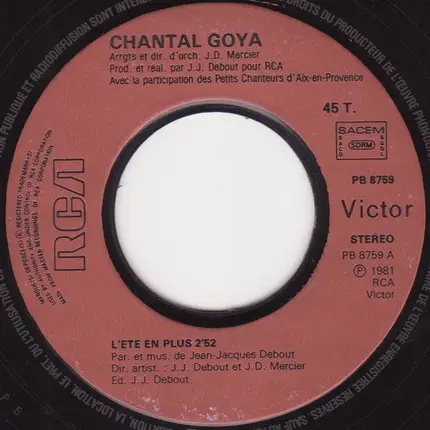 Chantal Goya - L'Été En Plus